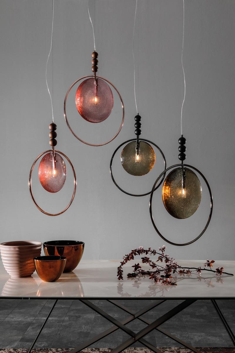 Direct-indirect light metal pendant lamp | Dreamy by Tonin Casa