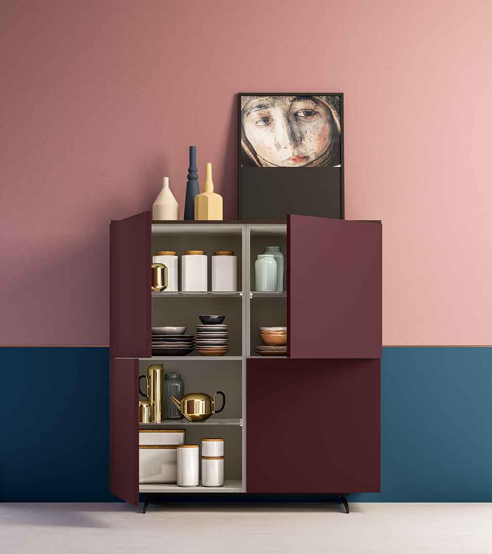 Modular melamine sideboard with doors | Nobel by ALF Dafre