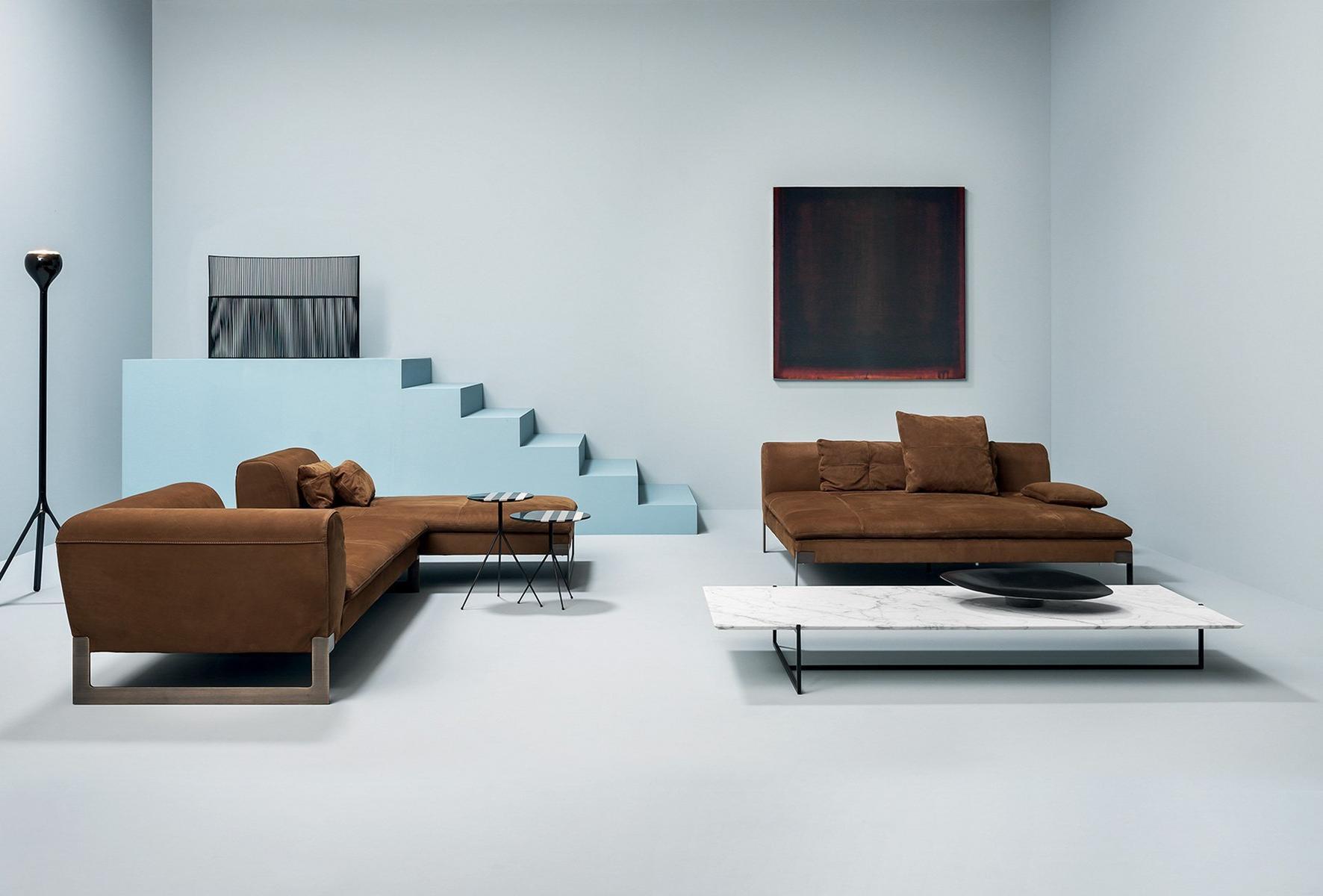 Corner sectional leather sofa | Viktor by Baxter