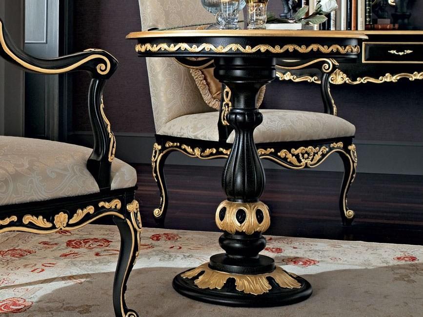 Round solid wood living room table | 12614 by Modenese Gastone