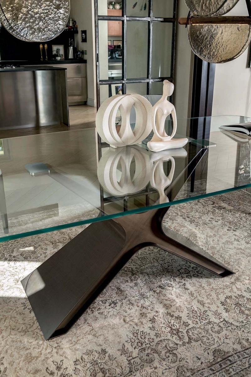 Rectangular glass table | Calliope Xxl by Tonin Casa