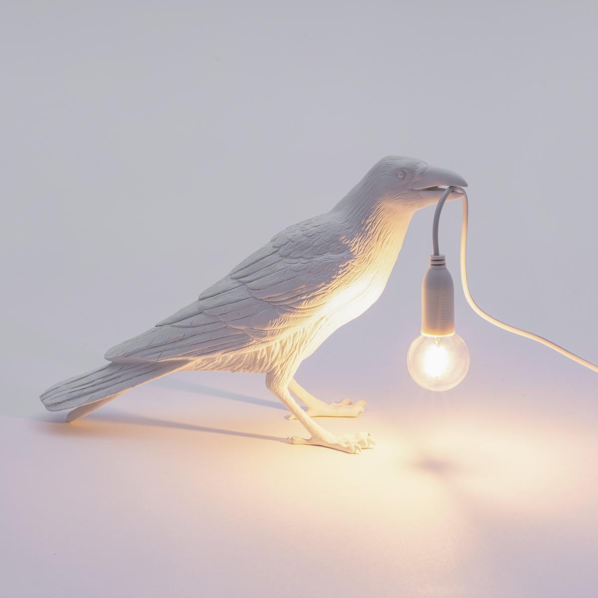 LED resin table lamp | Bird Lamp Waiting by Seletti