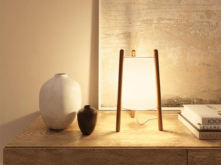 LED wooden table lamp | Woody by Leds C4