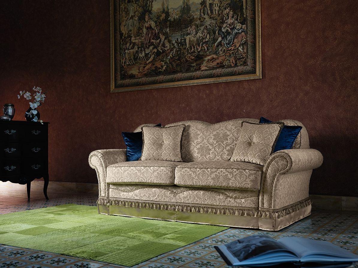 Fabric sofa bed with removable cover | Elektra by Domingo salotti