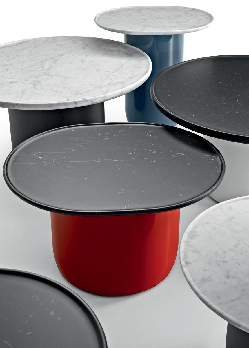 Lacquered round side table | Button Tables by B&B Italia