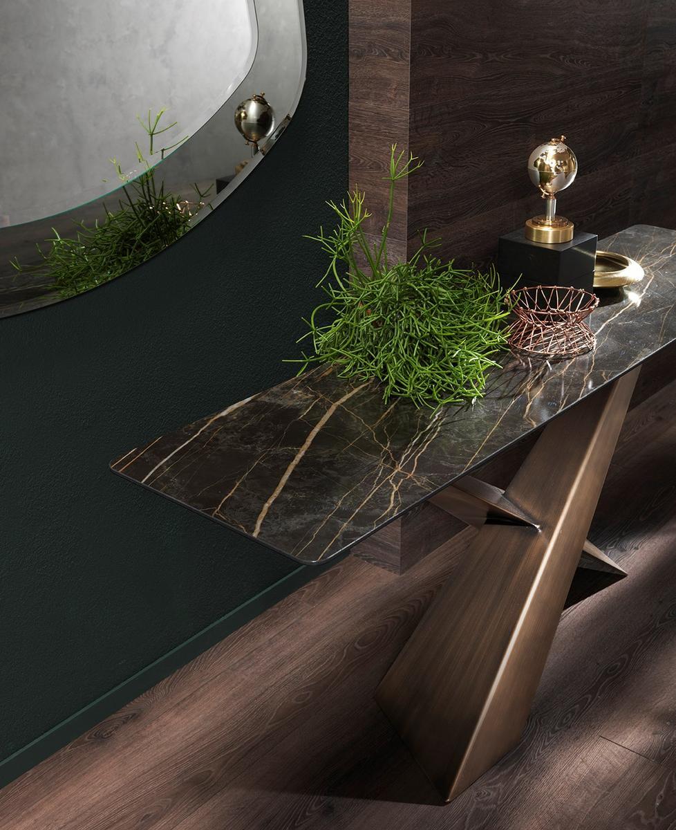 Rectangular ceramic console table | Living by Riflessi
