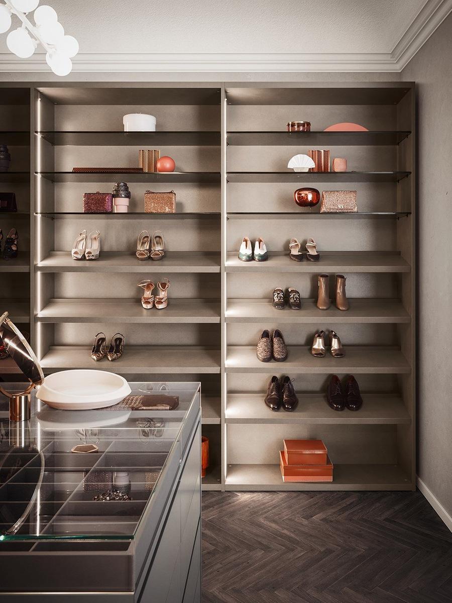 Sectional wooden walk-in wardrobe | Sipario by Pianca