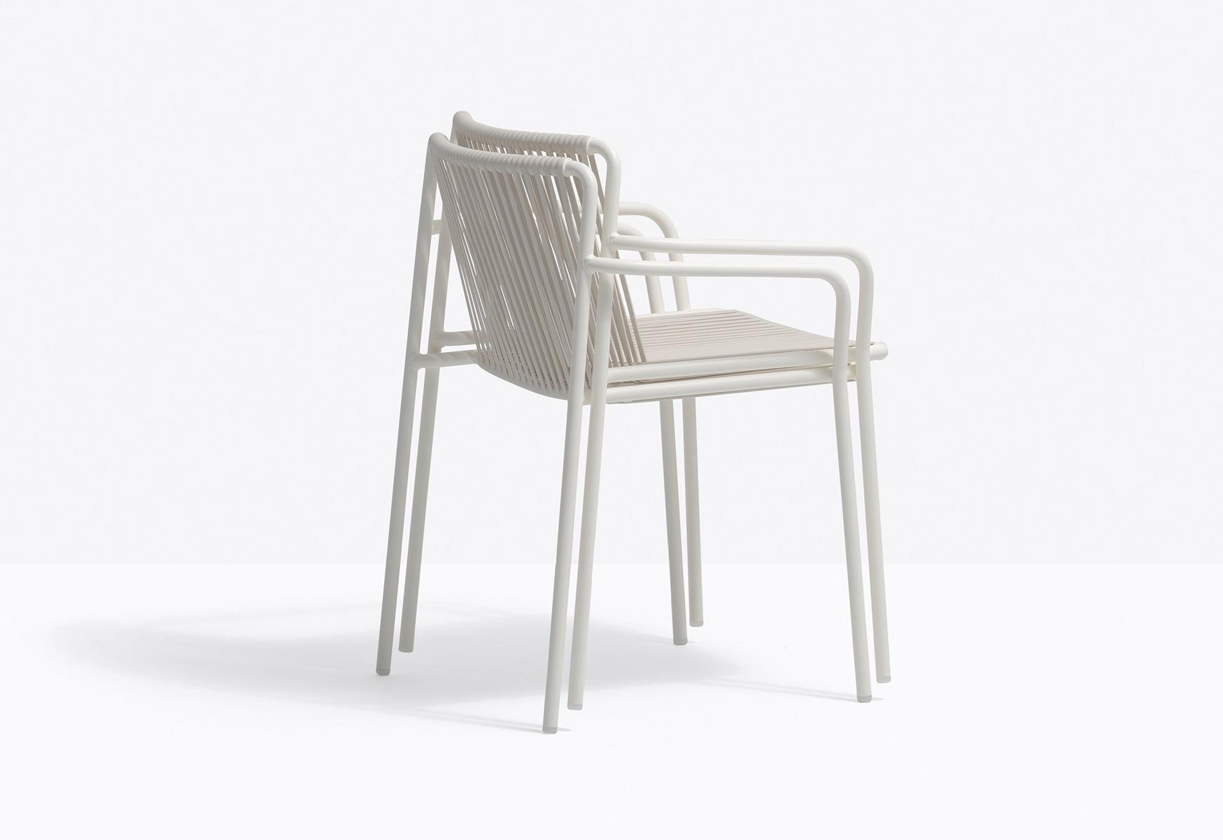 Powder coated steel garden chair | Tribeca 3665 by Pedrali