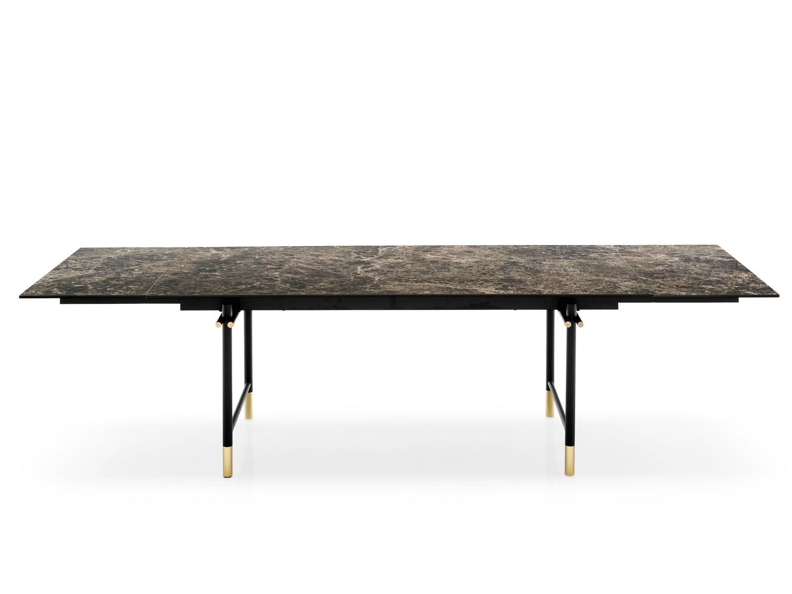 Extending rectangular ceramic table | Monogram by Calligaris