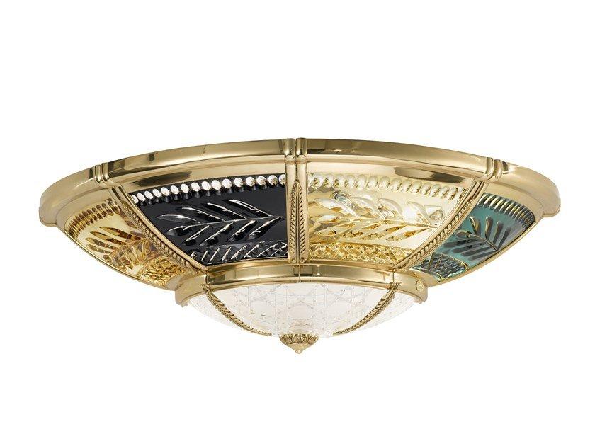 Gold plated finish wall light with crystal | Michelangelo 3999/a4 by Possoni Illuminazione