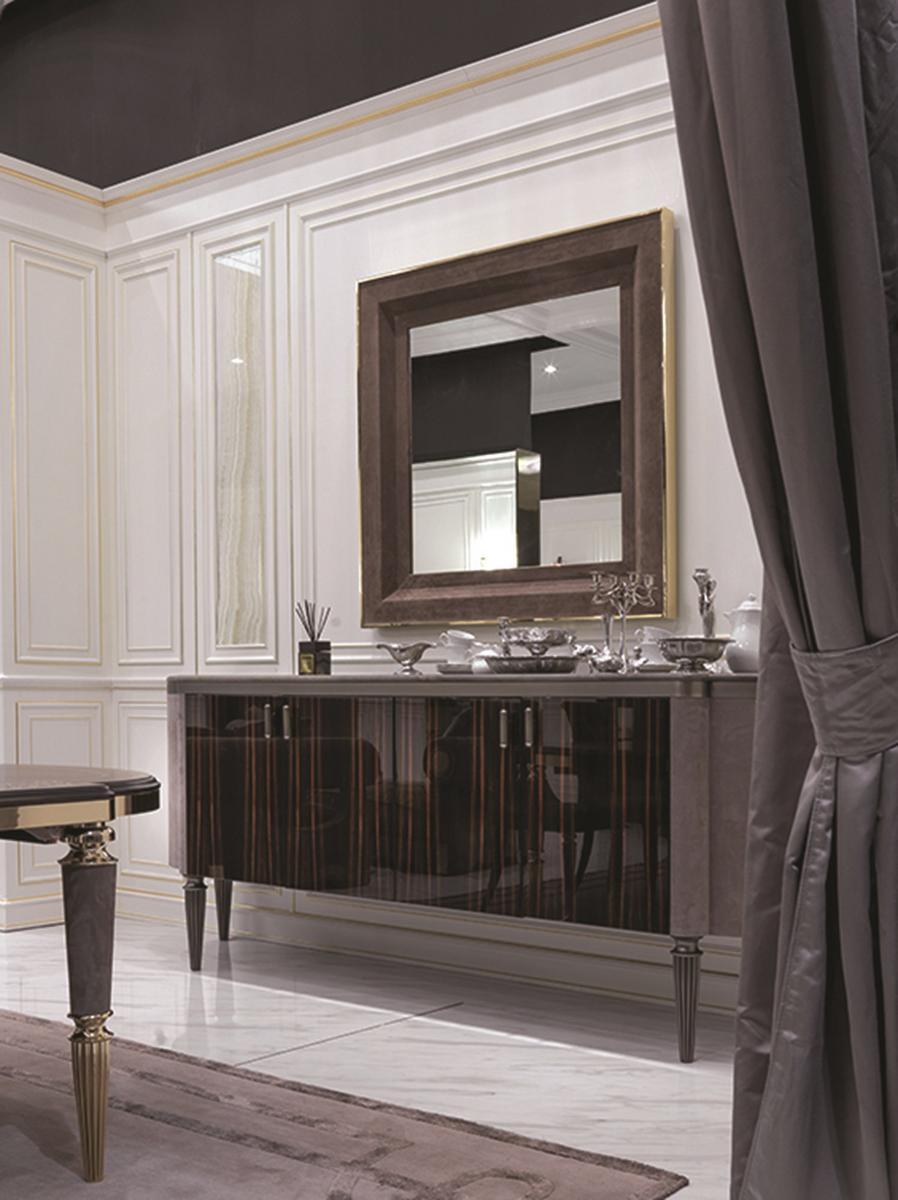 Square leather mirror | Adone by Longhi