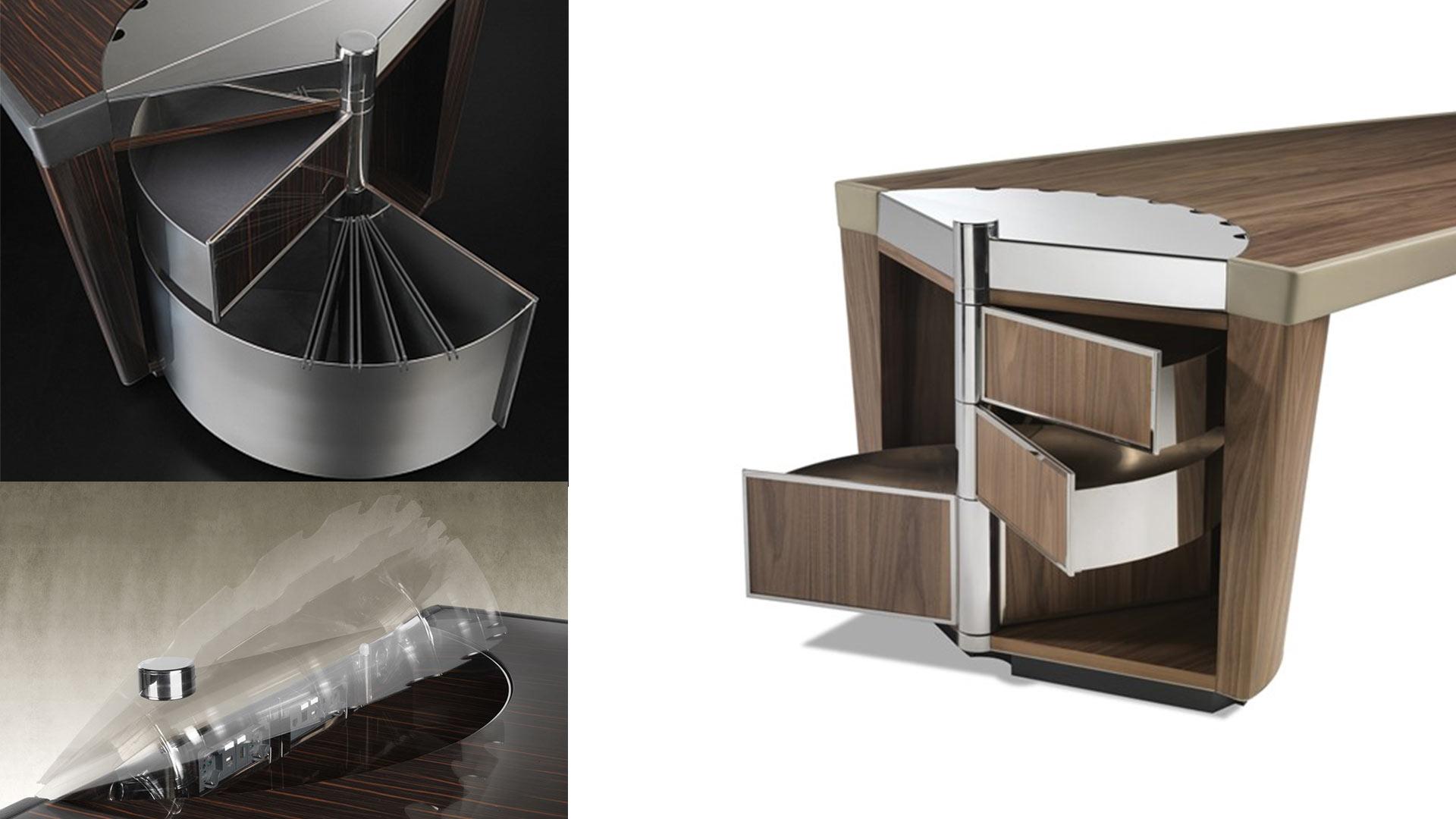 Wooden office desk with drawers | Ark by Reflex