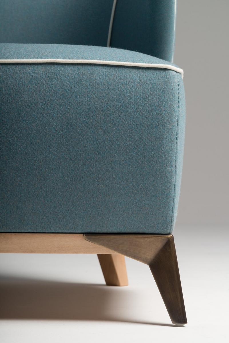 Wool easy chair with armrests | Agostina by Mantellassi 1926