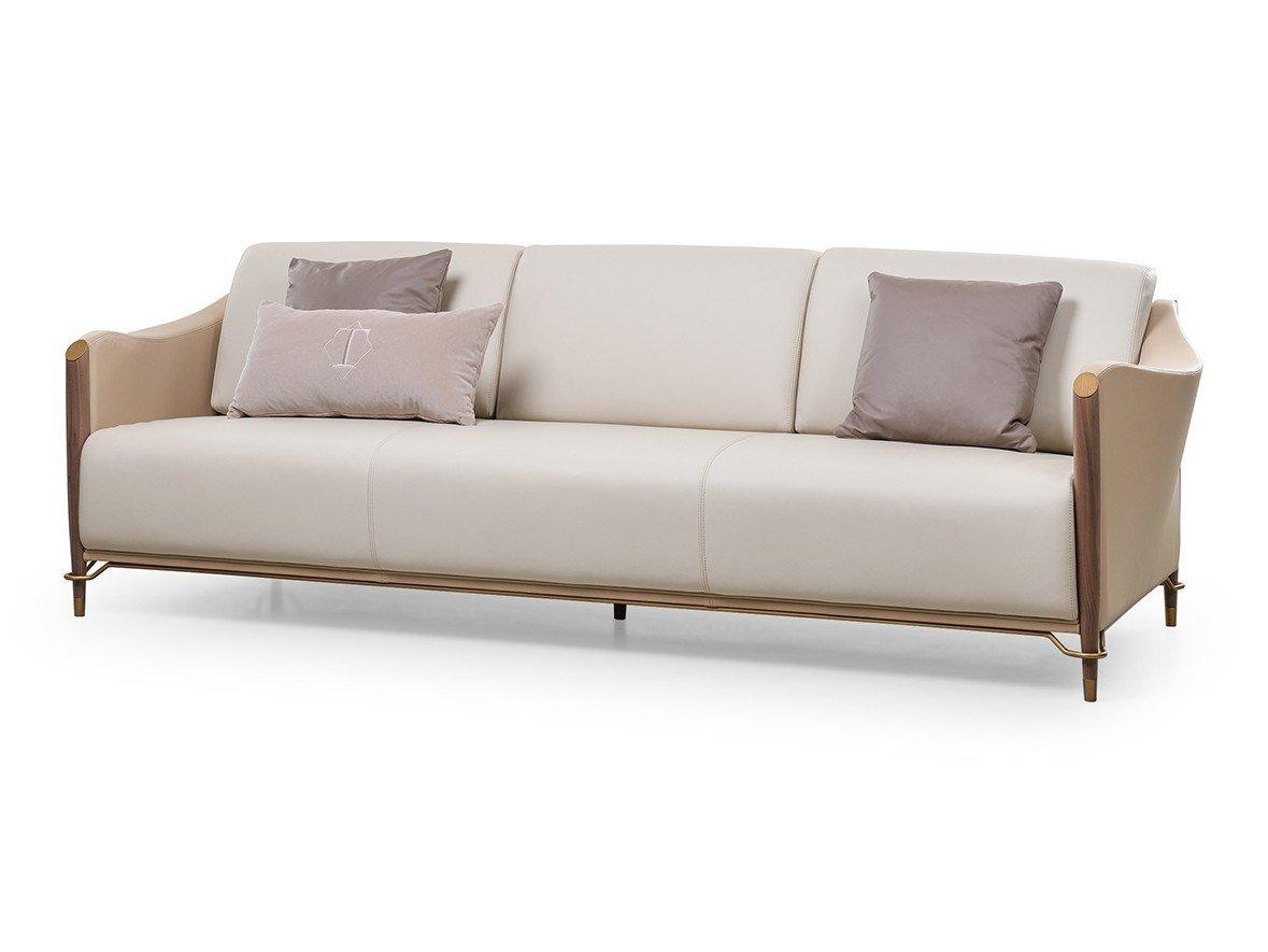 4 seater leather sofa | Melting Light by Turri