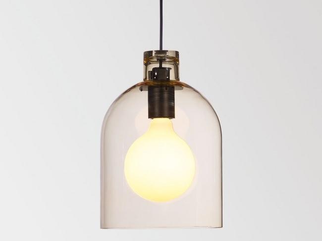 Blown glass pendant lamp | Mantello Glass E27 by Delta light
