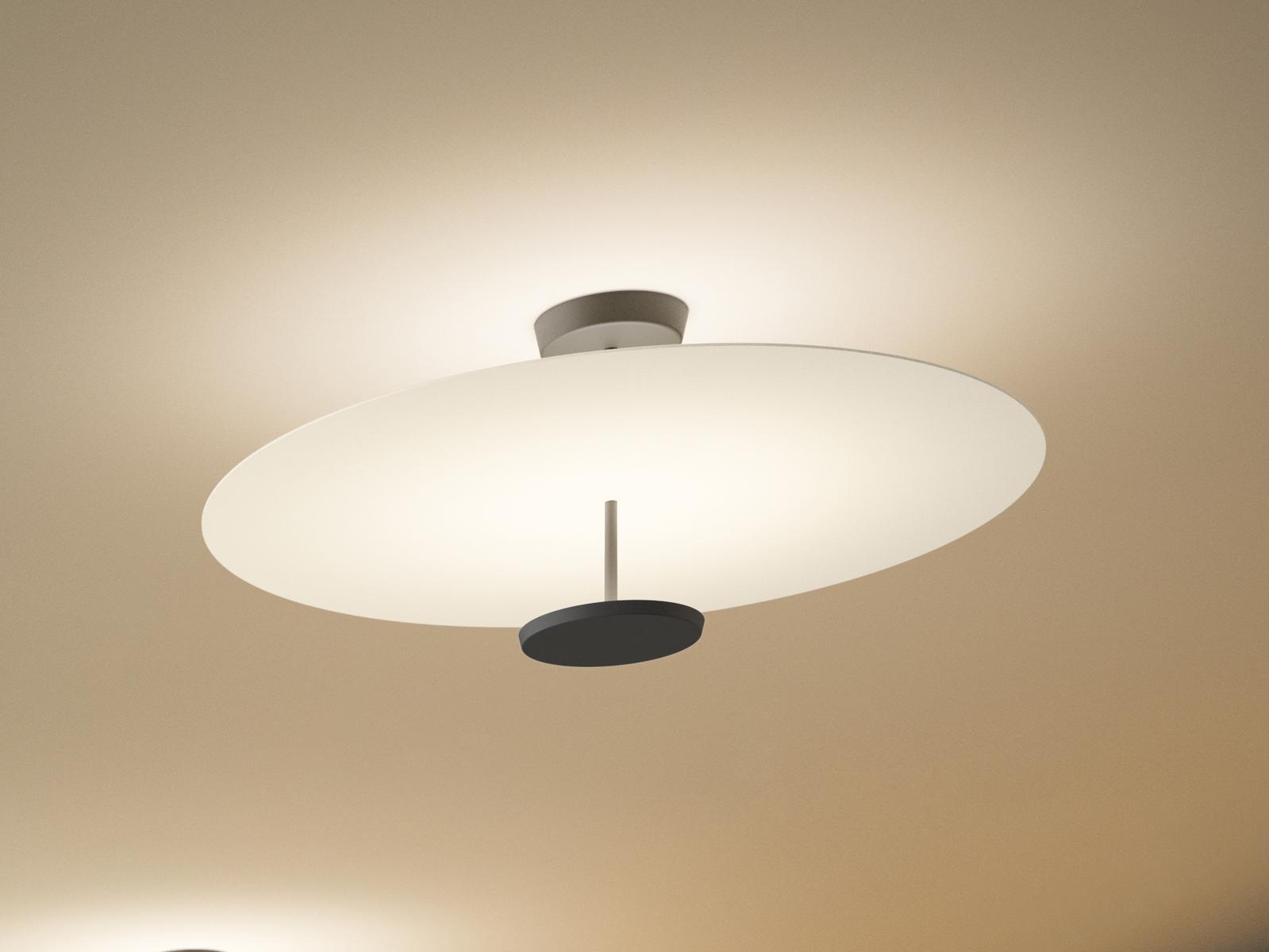 LED metal ceiling lamp | Flat 5915 by Vibia