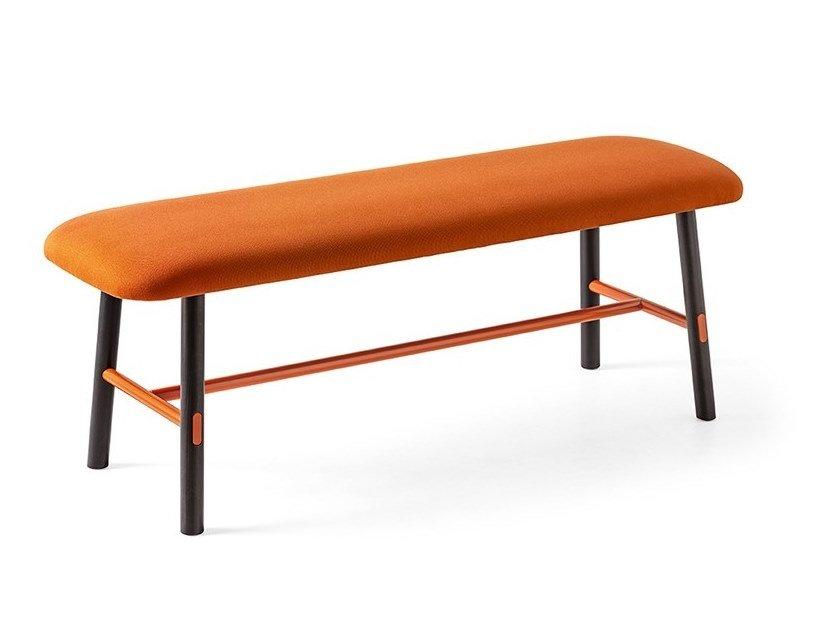 Upholstered bench with beech legs | Yo! by Connubia
