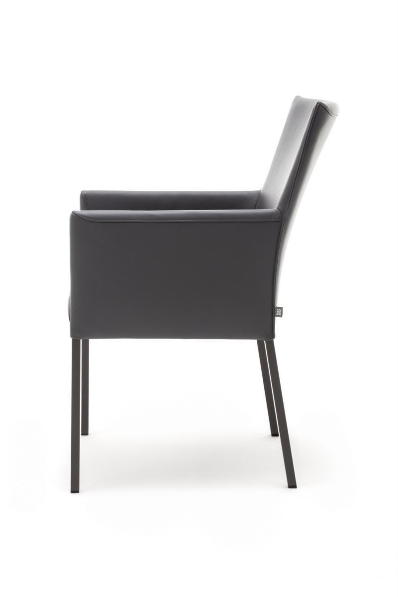 Leather chair with armrests | 651 by Rolf Benz