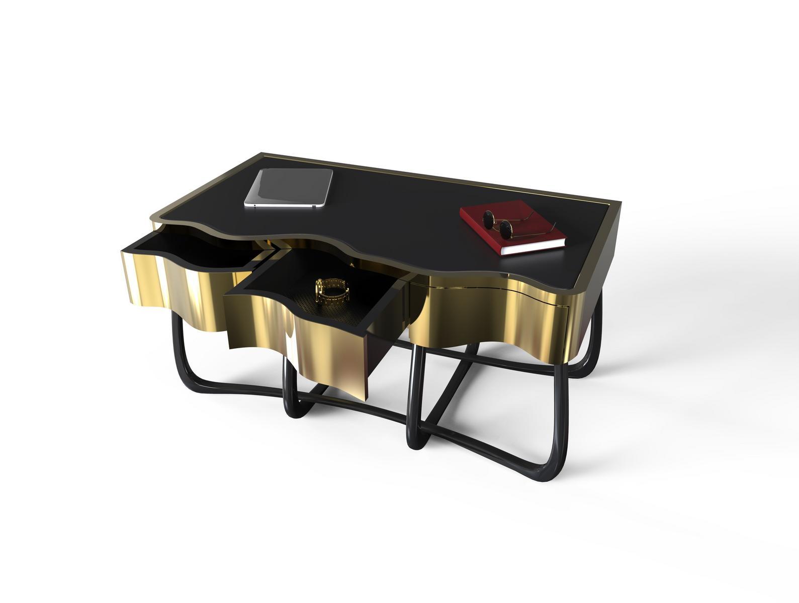 Mahogany bedside table with drawers | Sinuous by Boca Do Lobo