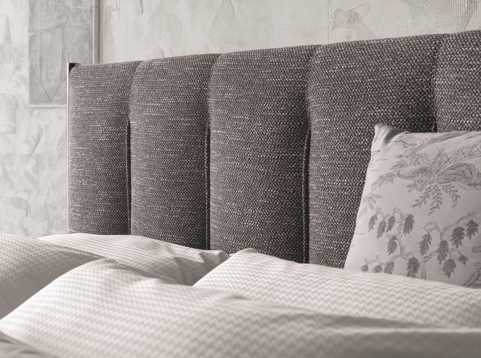 Fabric double bed with high headboard | Koi by Flou