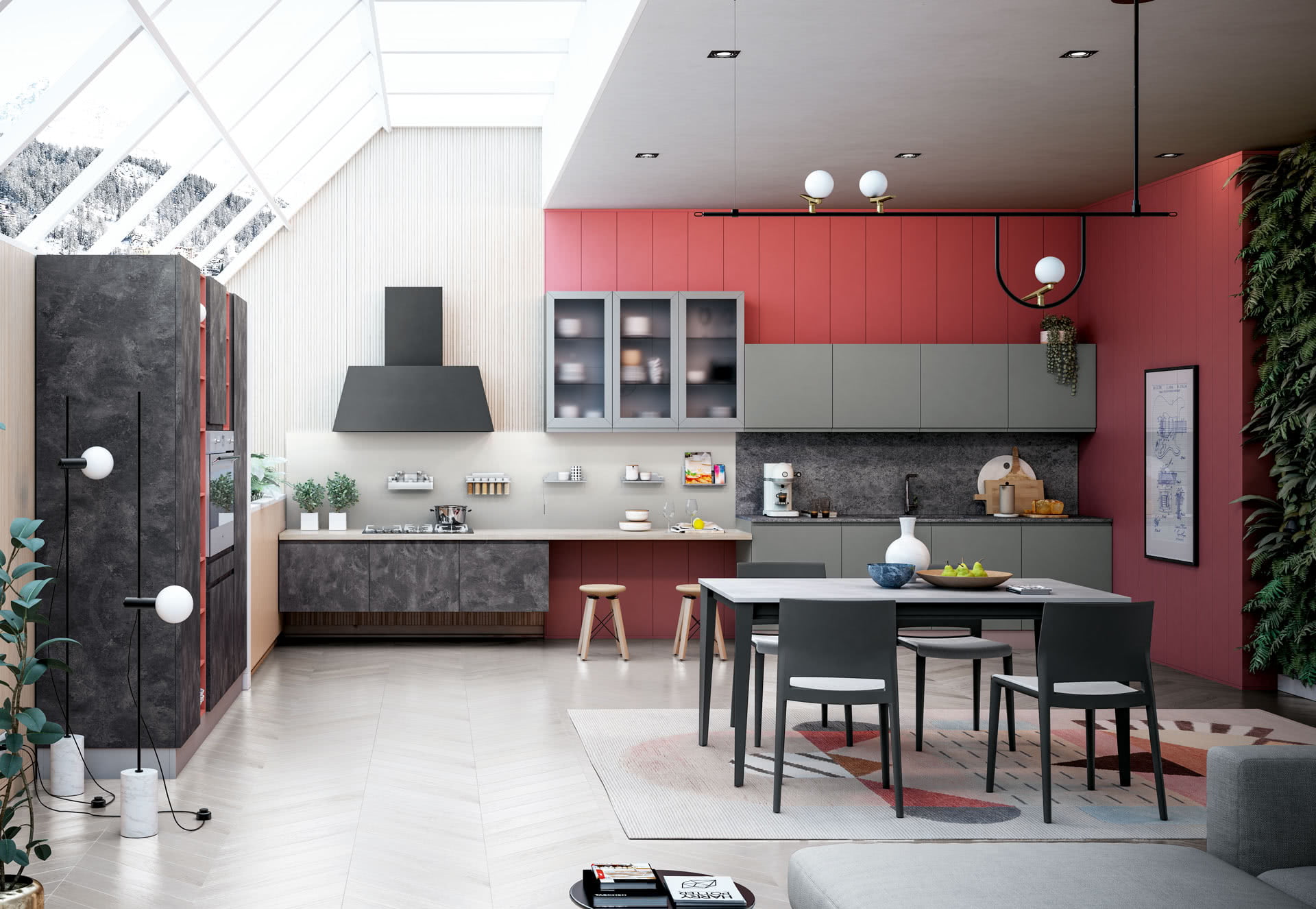 Melamine kitchen without handles Creo kitchens Jey Feel
