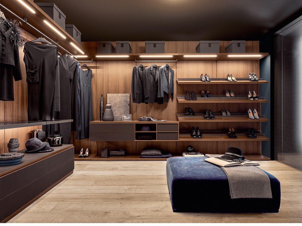 Sectional wooden walk-in wardrobe | Anteprima by Pianca