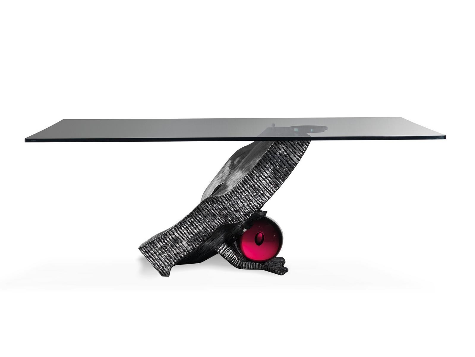 Rectangular glass and iron table | Impact by Reflex