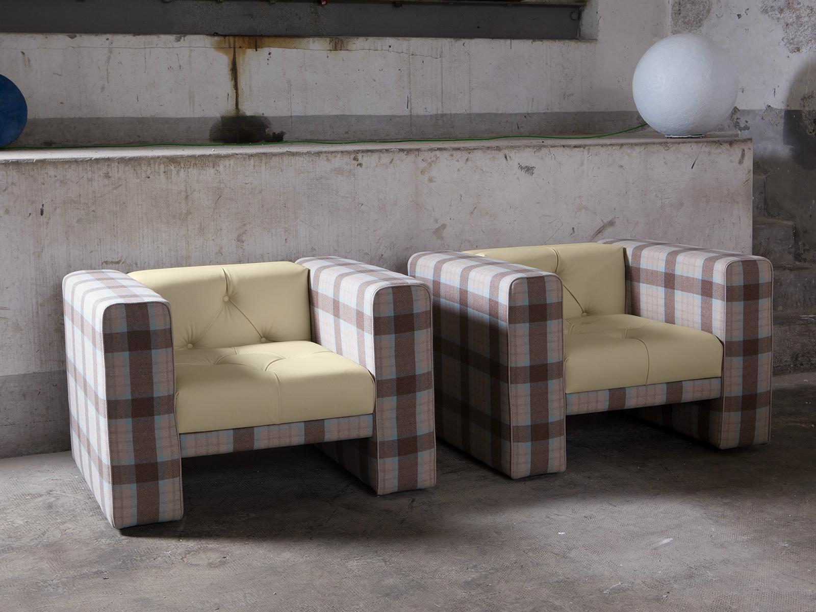 Tufted upholstered armchair with armrests | Tubby by Domingo salotti