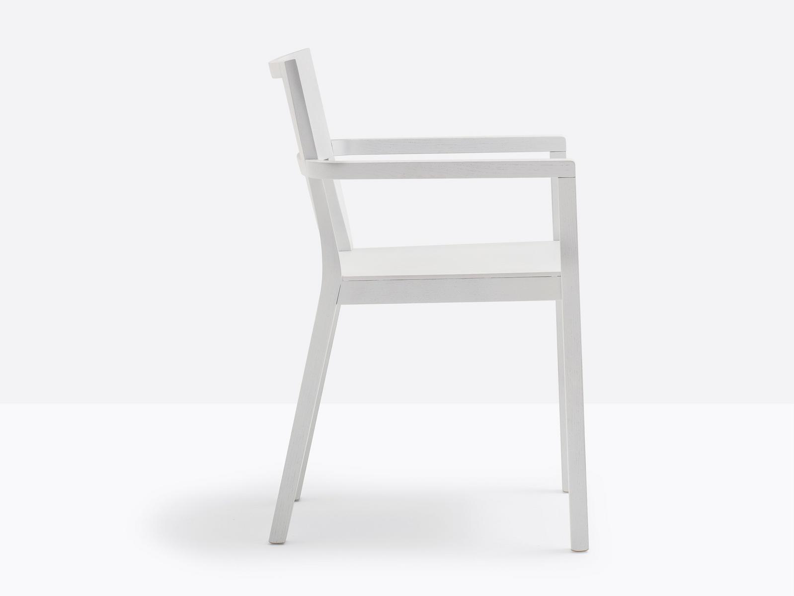Wooden chair with armrests | Feel 450/2 by Pedrali