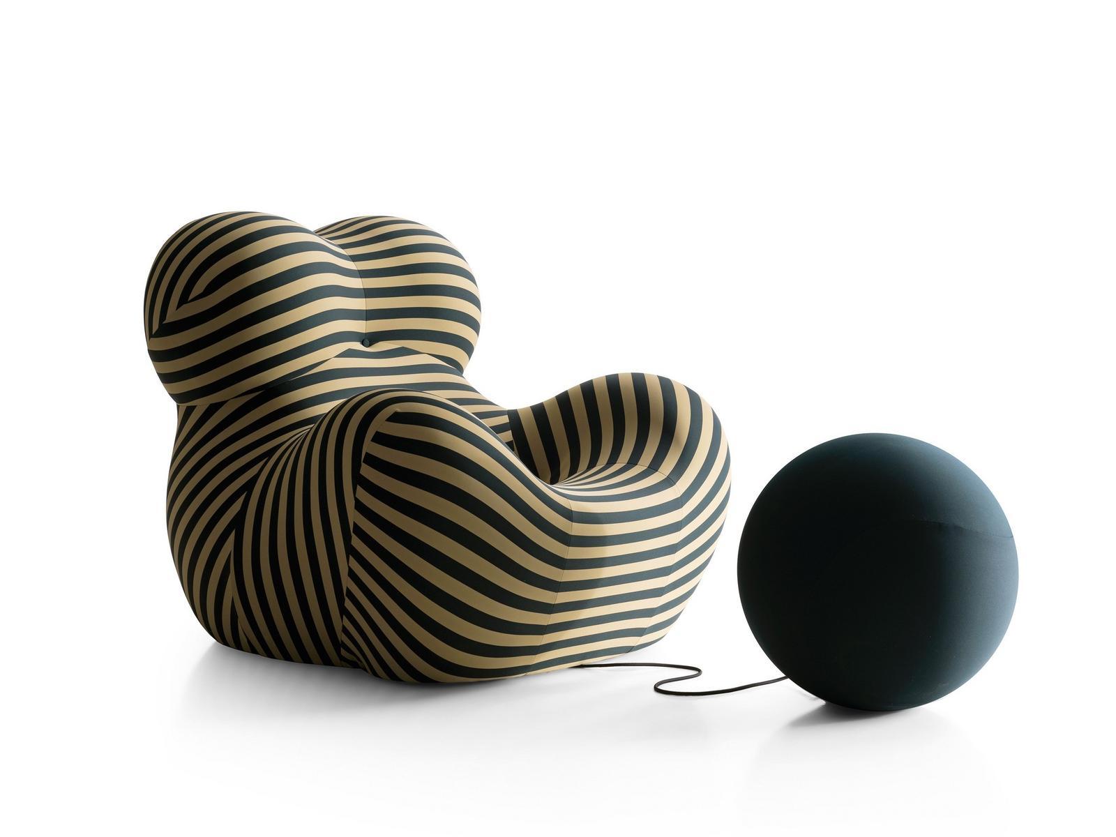 Fabric armchair with footstool | Up 50 by B&B Italia