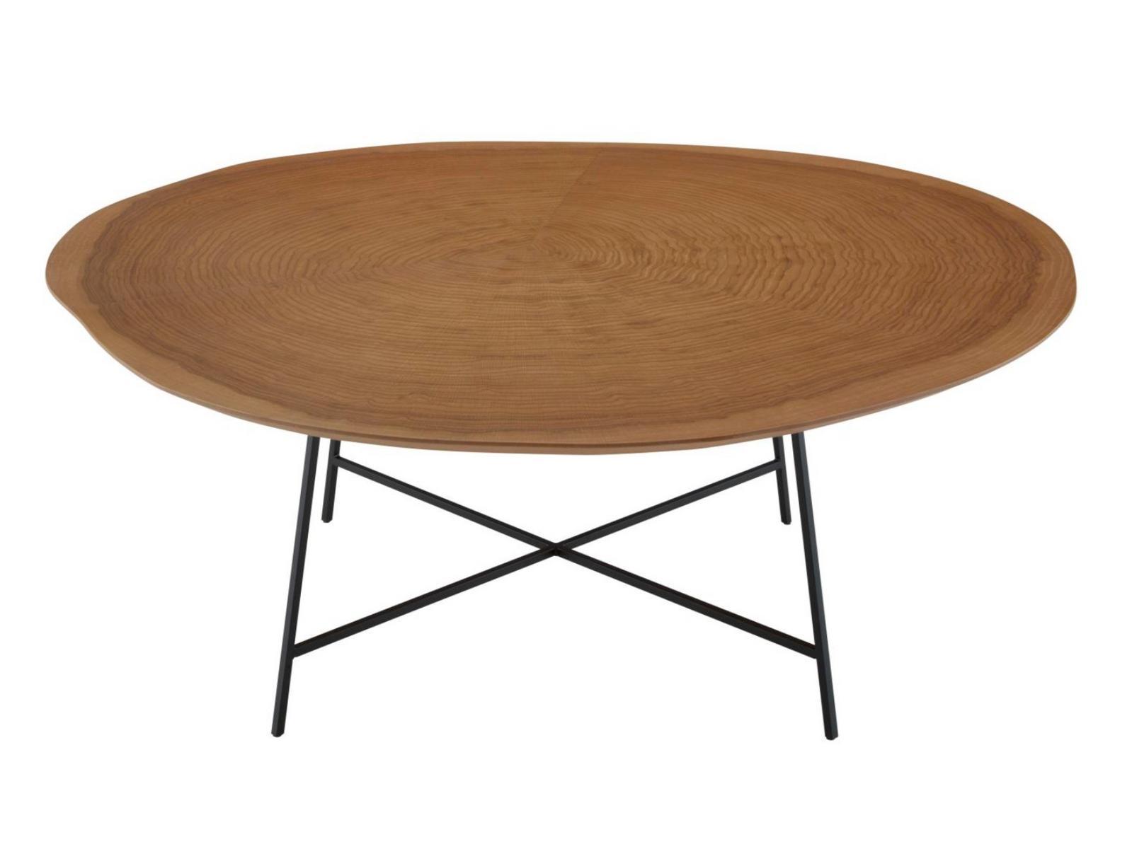 Round wood veneer coffee table | Alburni by Ligne Roset