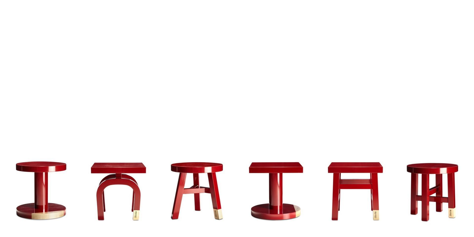 Low round birch coffee table | Common Comrades Seamstress by Moooi