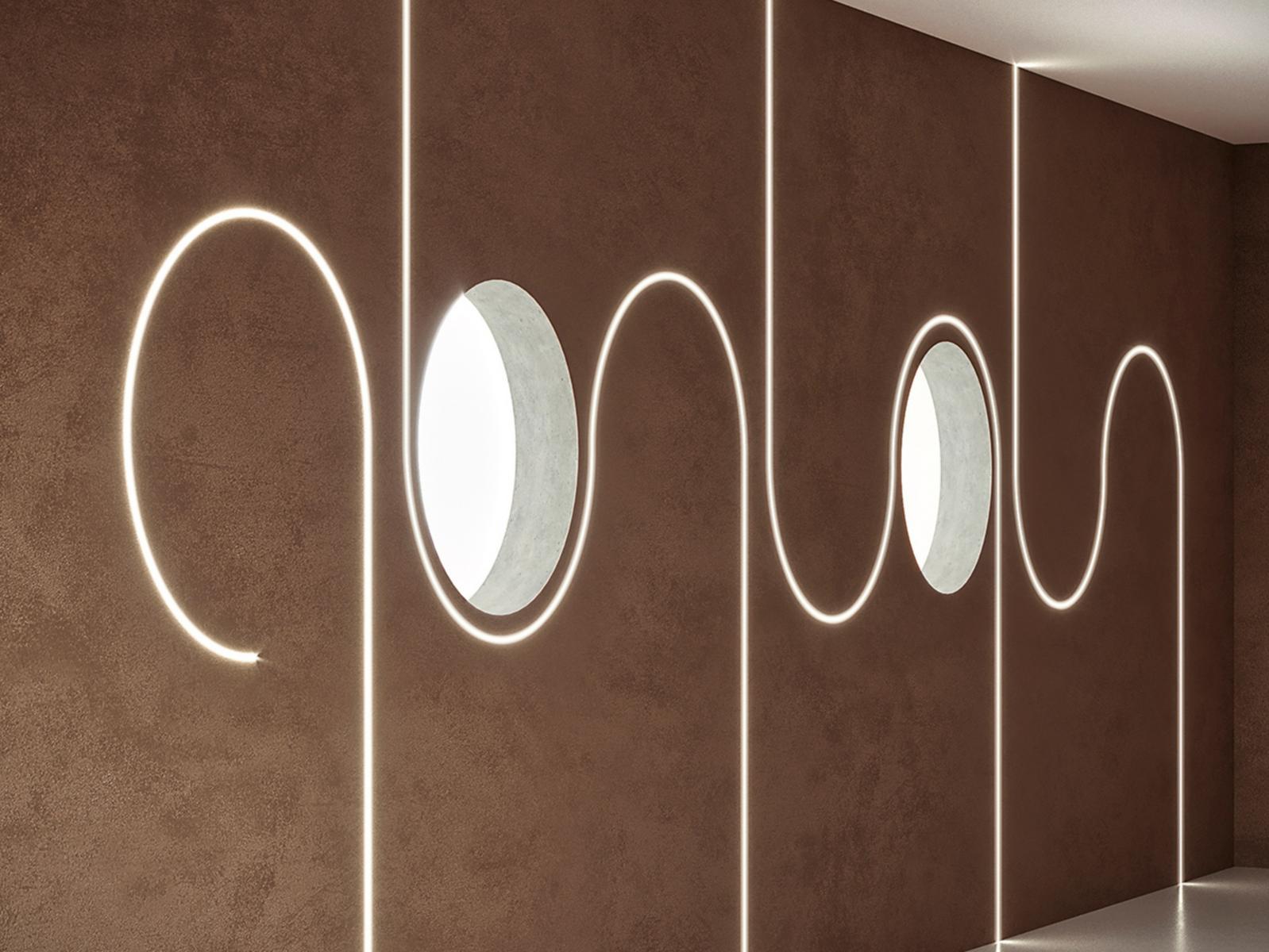 Extruded aluminium linear lighting profile | Kips Round by Panzeri