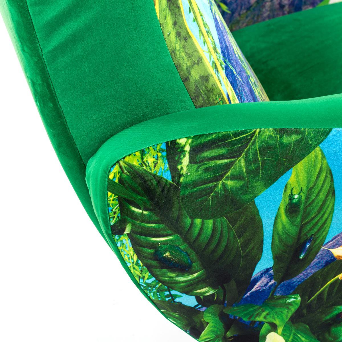 Fabric armchair with armrests | Volcano by Seletti