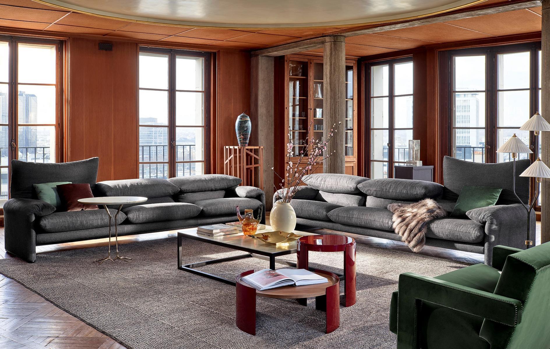 3 seater fabric sofa | 675 Maralunga Maxi / 40 Maxi by Cassina