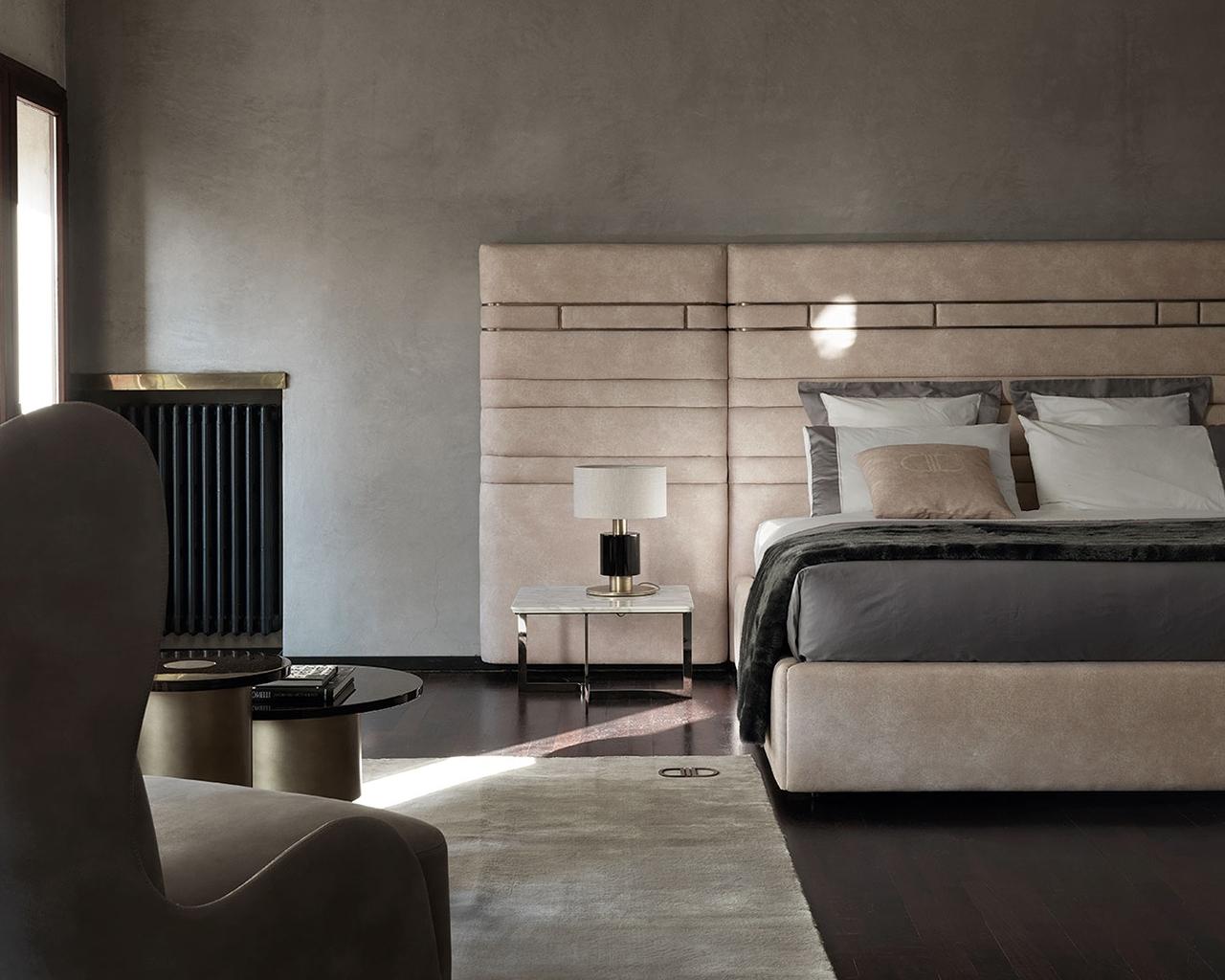 Fabric bed with upholstered headboard | Ziggy by Daytona