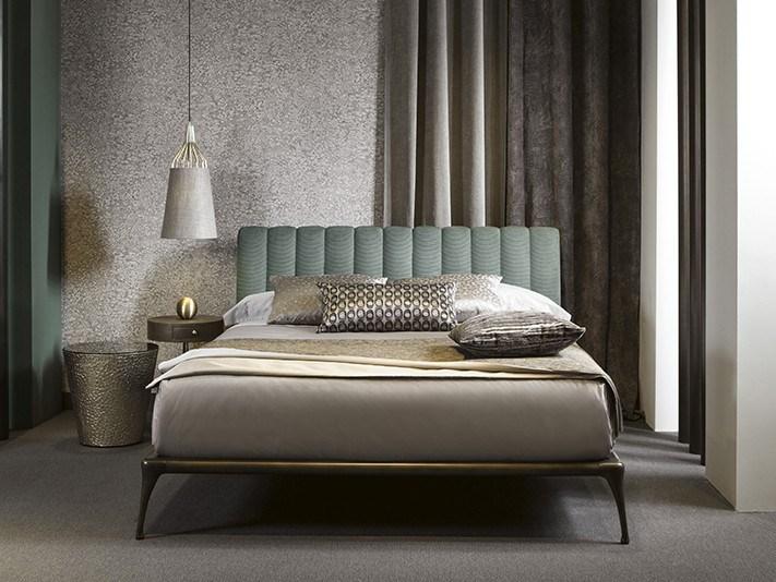 Double bed with upholstered headboard | Iseo by Cantori
