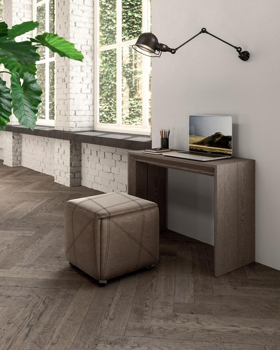 Leather chair / pouf | Cubix by Ozzio Italia