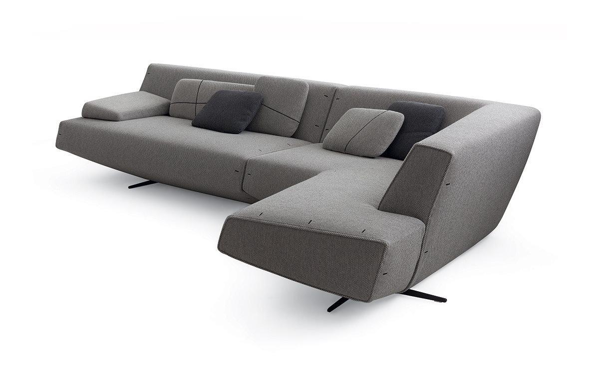 Corner upholstered fabric sofa | Sydney by Poliform