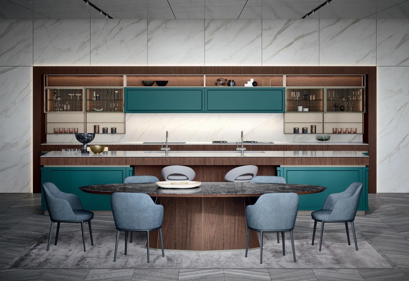 Stone kitchen with handles FM bottega d'Arte Celine