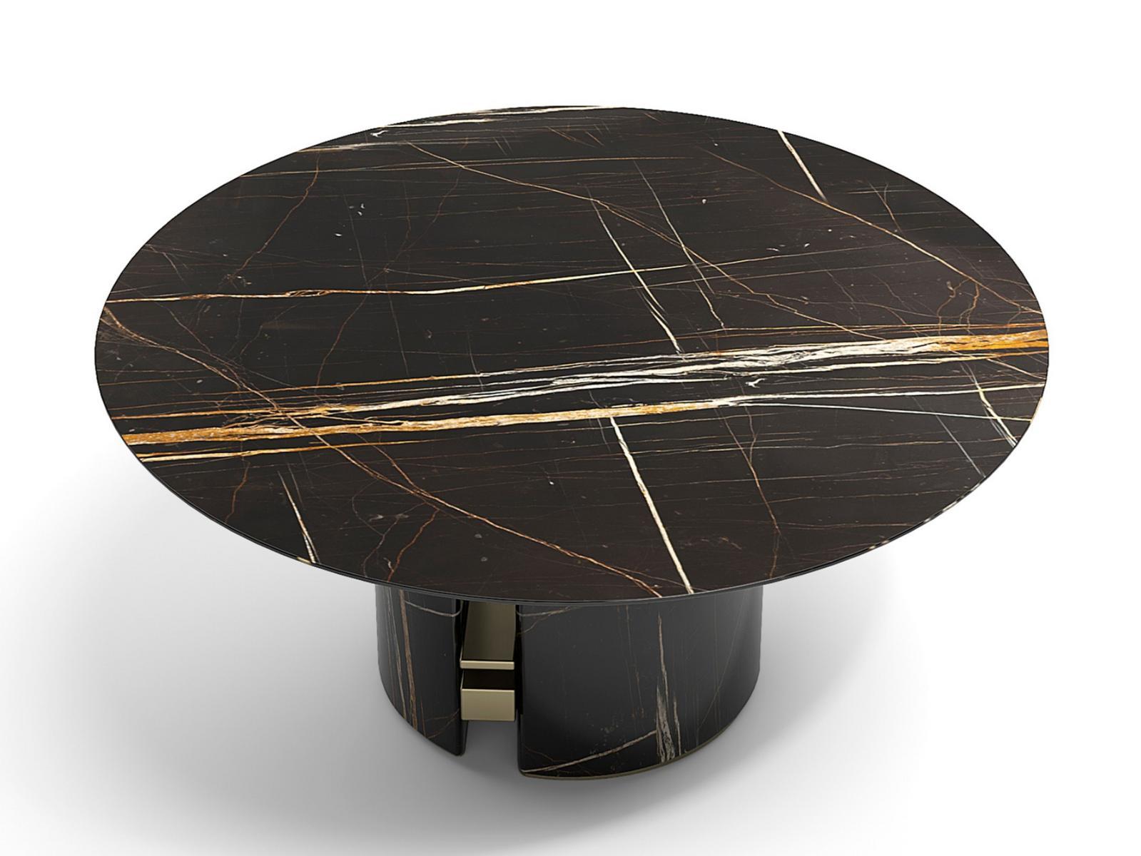 Round marble dining table | Ercole by Capital Collection