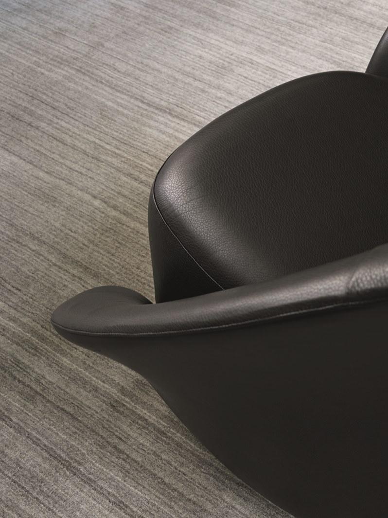 Swivel upholstered easy chair | Lilia by Flou