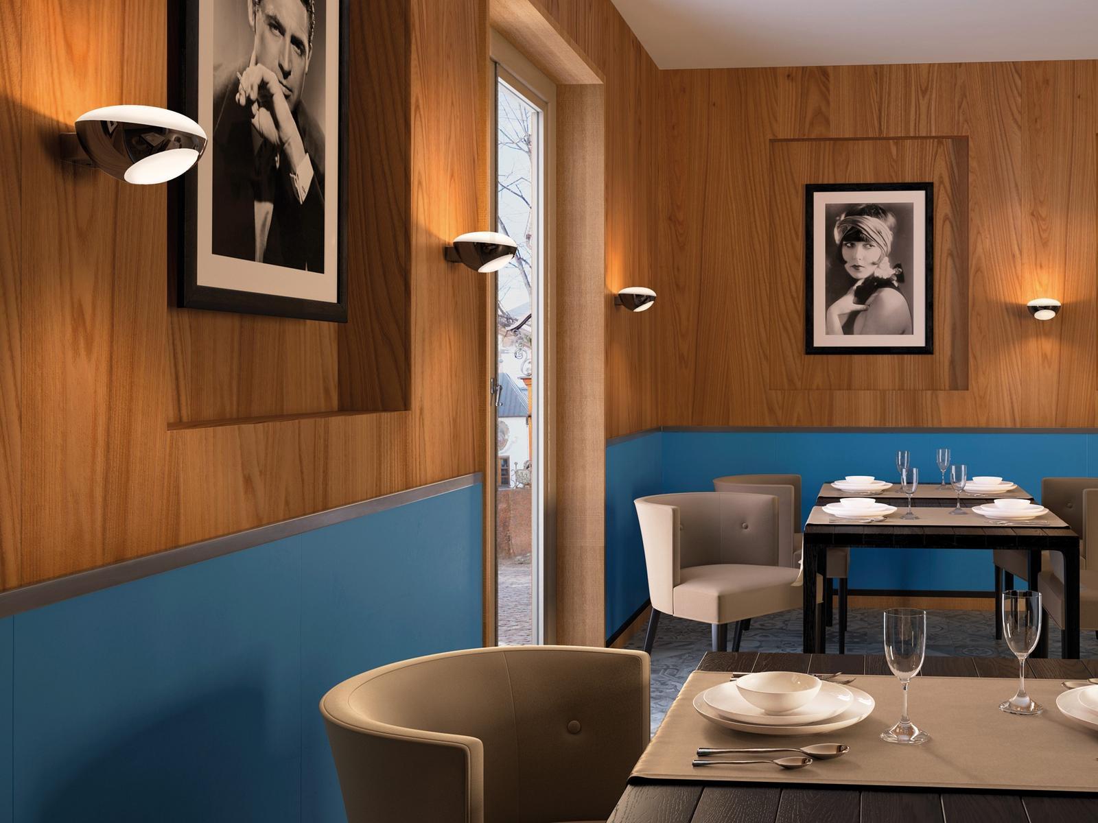 LED glass and aluminium wall lamp | Tua by Kundalini