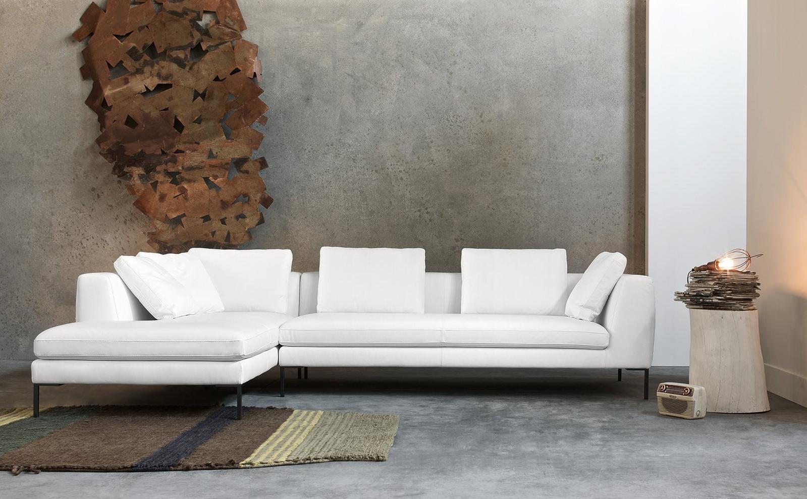 Sectional fabric sofa | Collins by Alberta Salotti