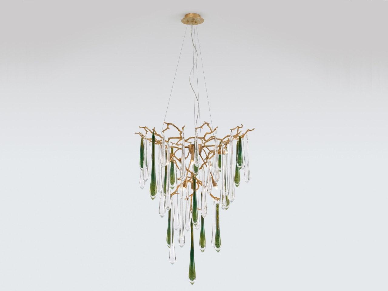 Handmade bronze pendant lamp | Aqua Ct3259/8 by Serip