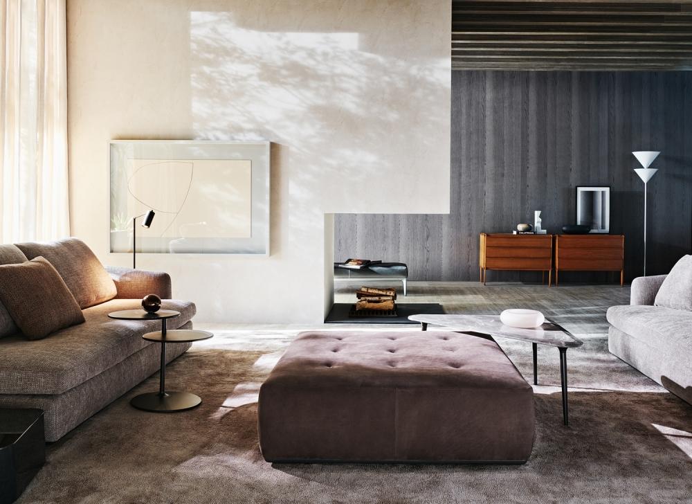 Tufted square pouf | Euston by Molteni