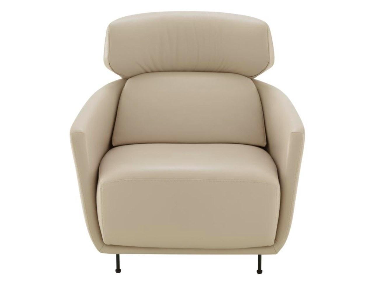 Leather armchair with headrest | Okura by Ligne Roset