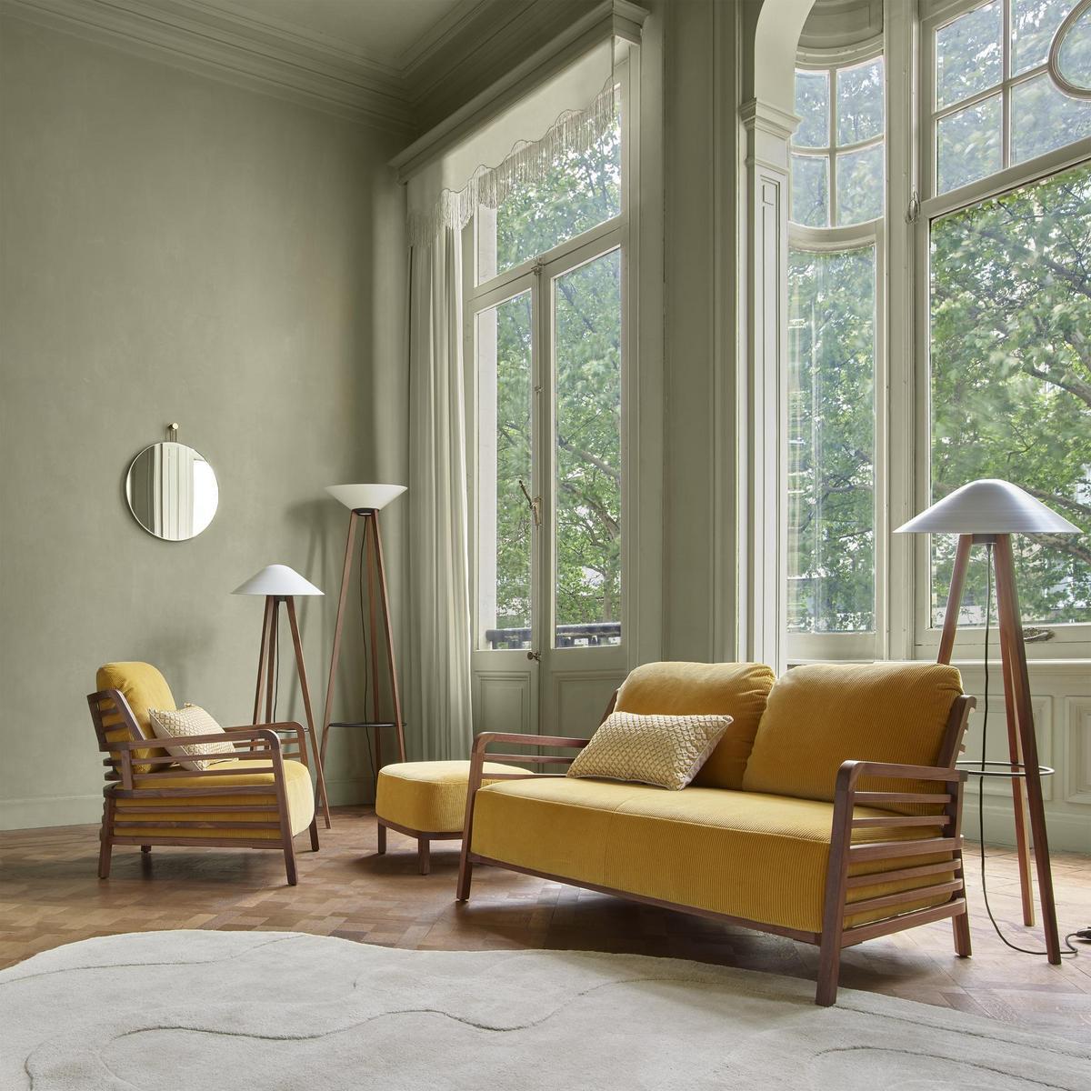 Round framed wall-mounted glass and steel mirror | Sperl by Ligne Roset