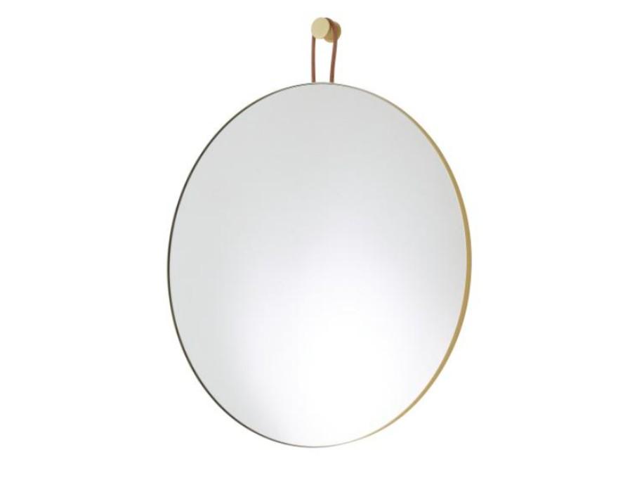 Round framed wall-mounted glass and steel mirror | Sperl by Ligne Roset