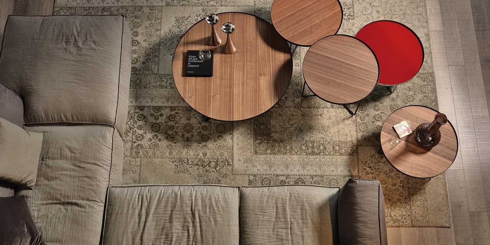 Round veneer coffee table | Billy Wood by Cattelan Italia